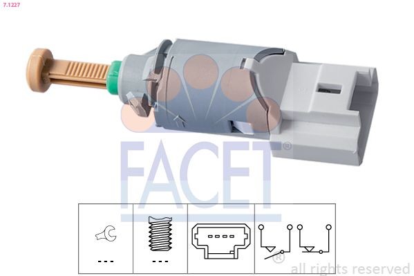 FACET Brake Light Switch Article number: 7.1227 cheaply