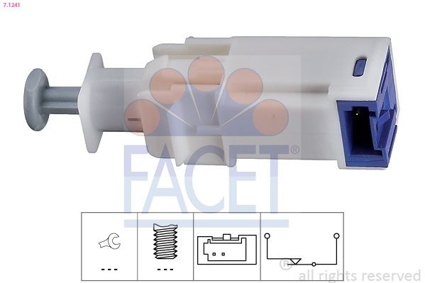 FACET Switch, clutch control (cruise control) Article number: 7.1241 cheaply