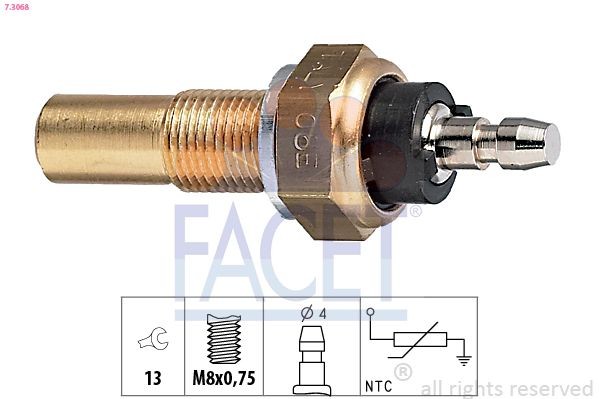 FACET Sensor, coolant temperature Article number: 7.3068 cheaply