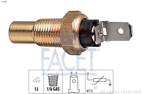FACET Sensor, coolant temperature Article number: 7.3080 cheaply