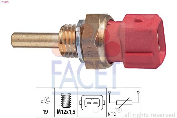 FACET Sensor, coolant temperature Article number: 7.3155 cheaply