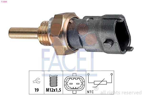 FACET Sensor, coolant temperature Article number: 7.3264 cheaply
