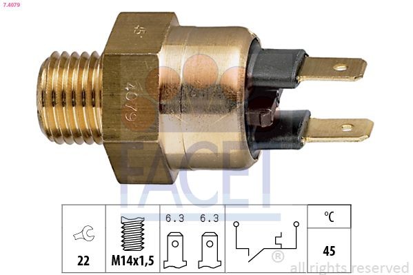 FACET Temperature Switch, coolant warning lamp Article number: 7.4079 cheaply