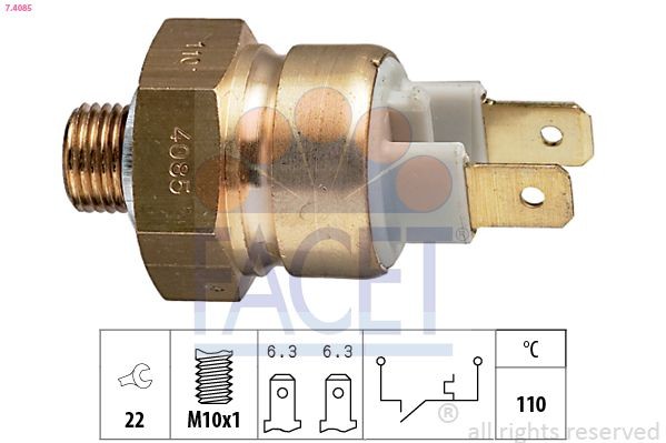 FACET Temperature Switch, coolant warning lamp Article number: 7.4085 cheaply