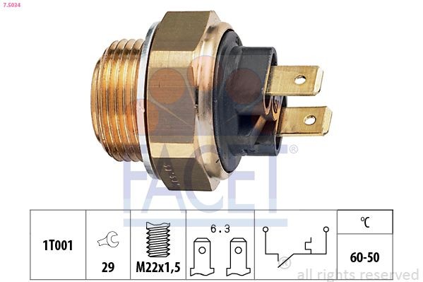 FACET Temperature Switch, coolant warning lamp Article number: 7.4094 cheaply