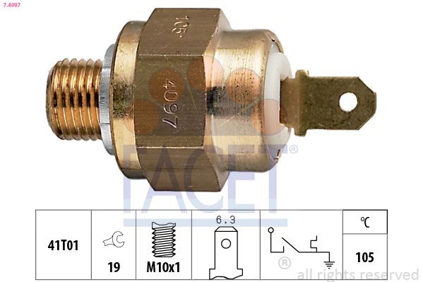 FACET Temperature Switch, coolant warning lamp Article number: 7.4097 cheaply