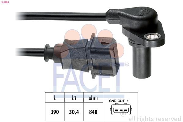 FACET RPM Sensor, automatic transmission Article number: 9.0204 cheaply