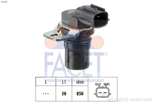 FACET RPM Sensor, automatic transmission Article number: 9.0322 cheaply