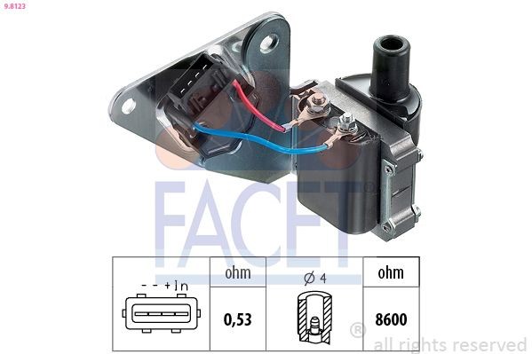 FACET Ignition Coil Unit Article number: 9.8123 cheaply