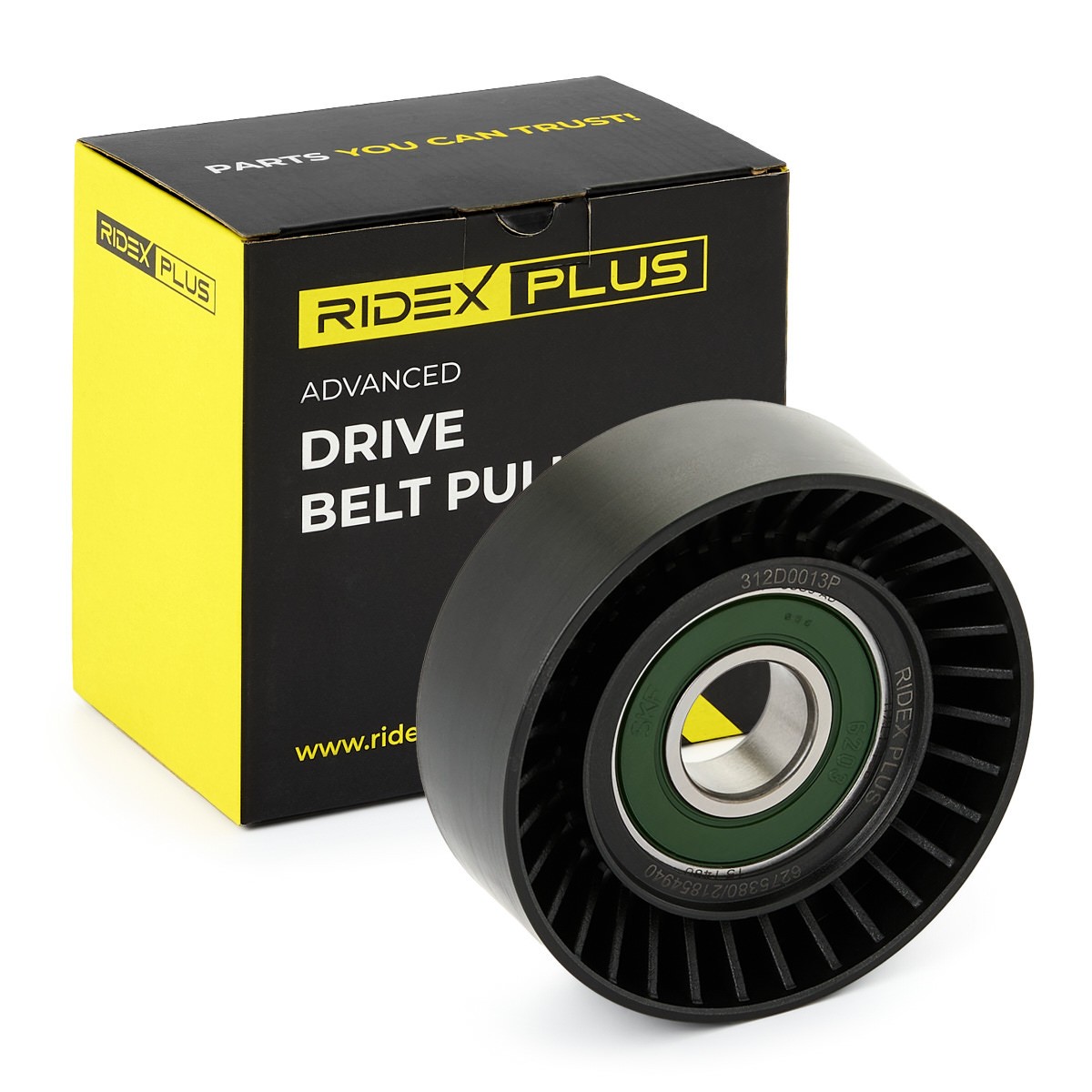 RIDEX PLUS Deflection / Guide Pulley, v-ribbed belt Article number: 312D0013P cheaply