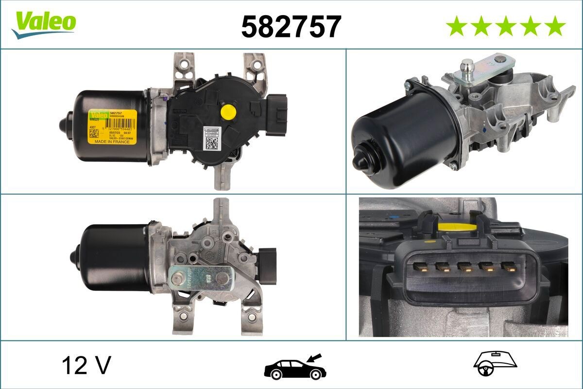 VALEO Vindusviskermotor artikkelnummer: 582757 billig
