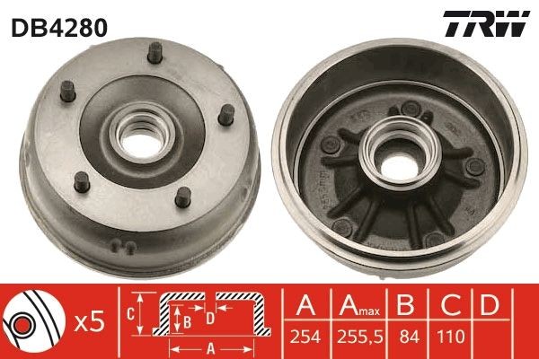 TRW Bremsetromle Varenummer: DB4280 billige
