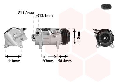 VAN WEZEL Air conditioning compressor Article number: 0601K709 cheaply