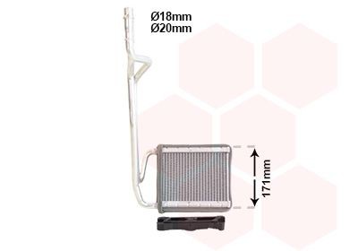 VAN WEZEL Heater matrix Article number: 18016705 cheaply