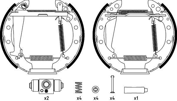 TEXTAR Brake Shoe Set Article number: 84044710 cheaply