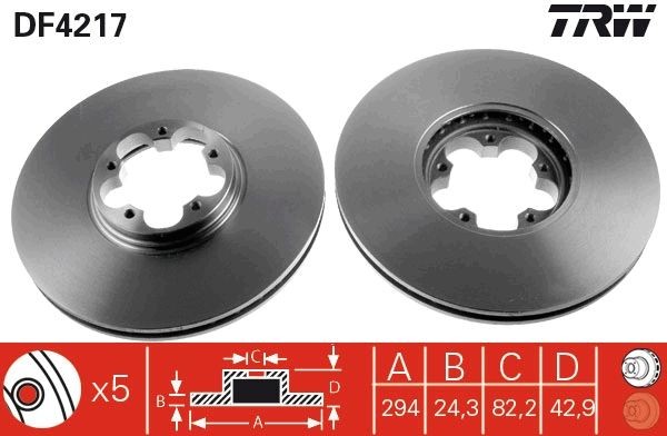 TRW Brake disc Article number: DF4217 cheaply