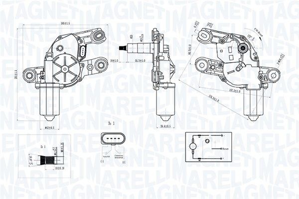 MAGNETI MARELLI Wiper motor Article number: 064070400010 cheaply