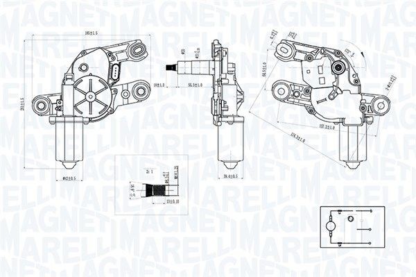 MAGNETI MARELLI Двигател на чистачките артикулен номер: 064073300010 евтино