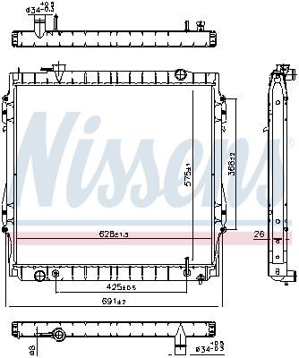 NISSENS Engine radiator Article number: 606946 cheaply