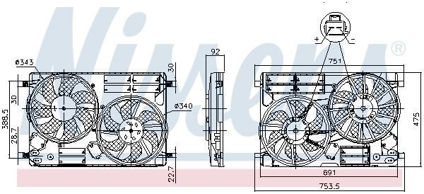 NISSENS Radiaatori ventilaator Artikli number: 850096 soodsalt