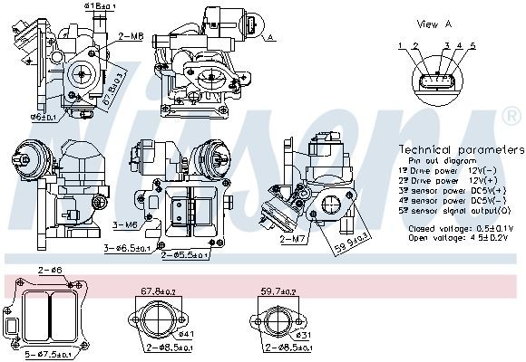 NISSENS EGR valve Article number: 98383 cheaply