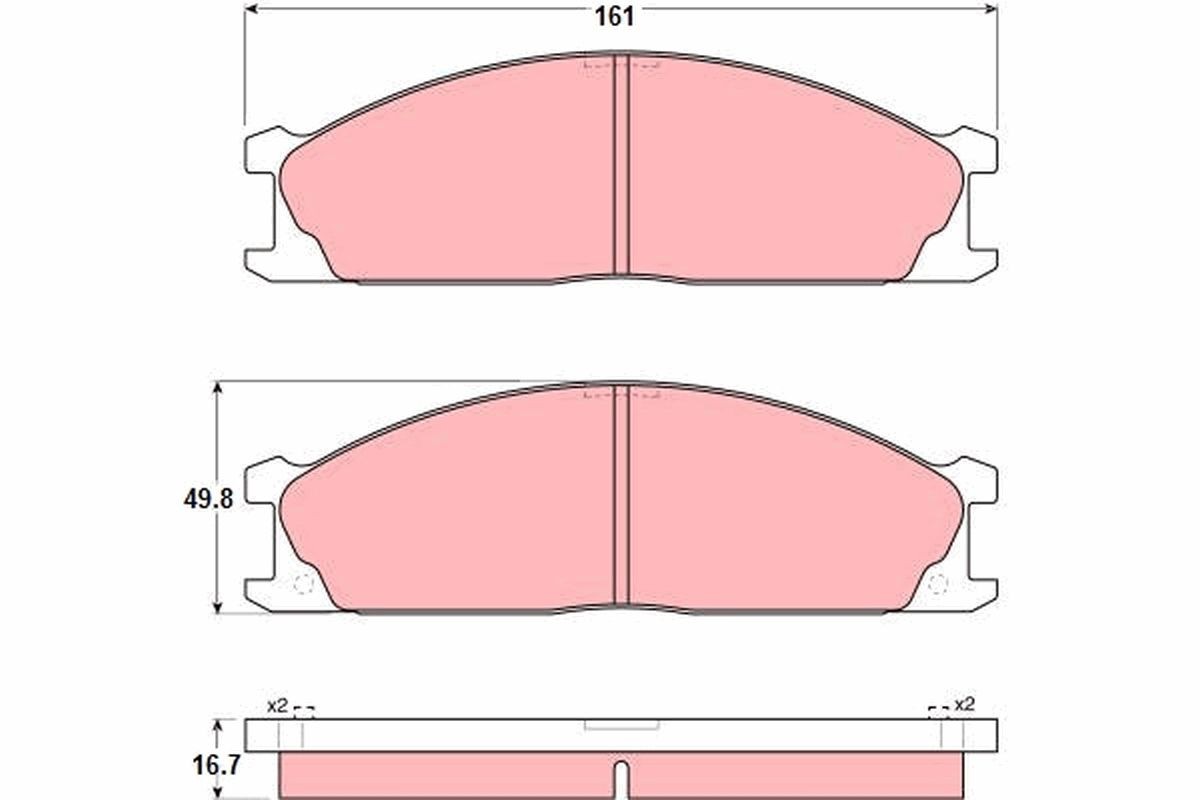 TRW Brake pad set Article number: GDB1017 cheaply
