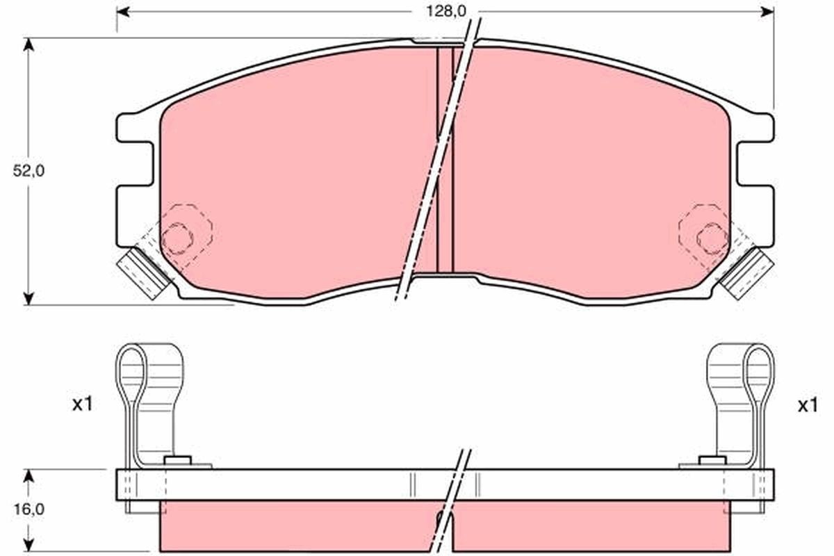TRW Brake pad set Article number: GDB1128 cheaply
