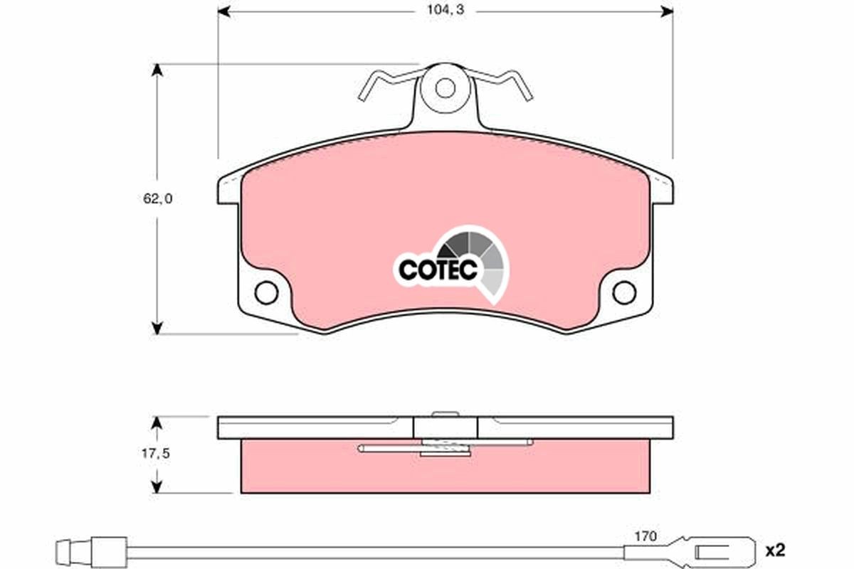 TRW Brake pad set Article number: GDB1446 cheaply