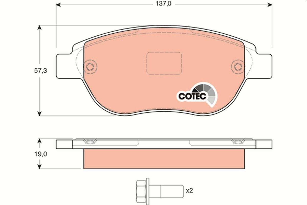 TRW Brake pad set Article number: GDB1464 cheaply