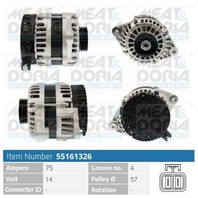 MEAT & DORIA Alternator Article number: 55161326 cheaply