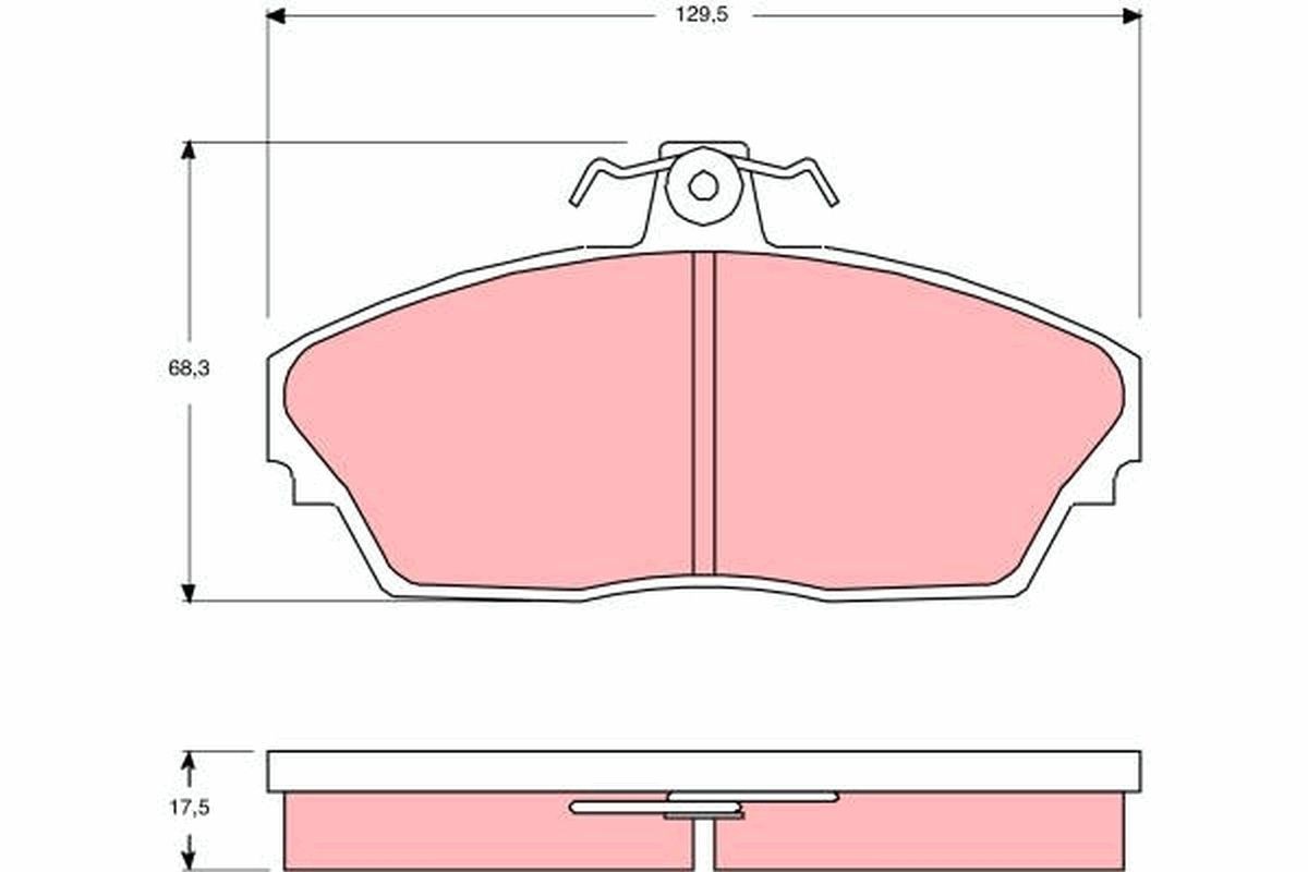TRW Brake pad set Article number: GDB3148 cheaply