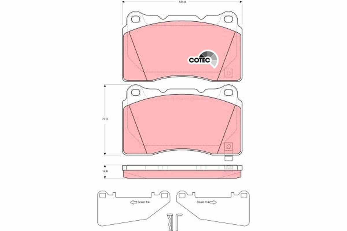 TRW Brake pad set Article number: GDB3349 cheaply