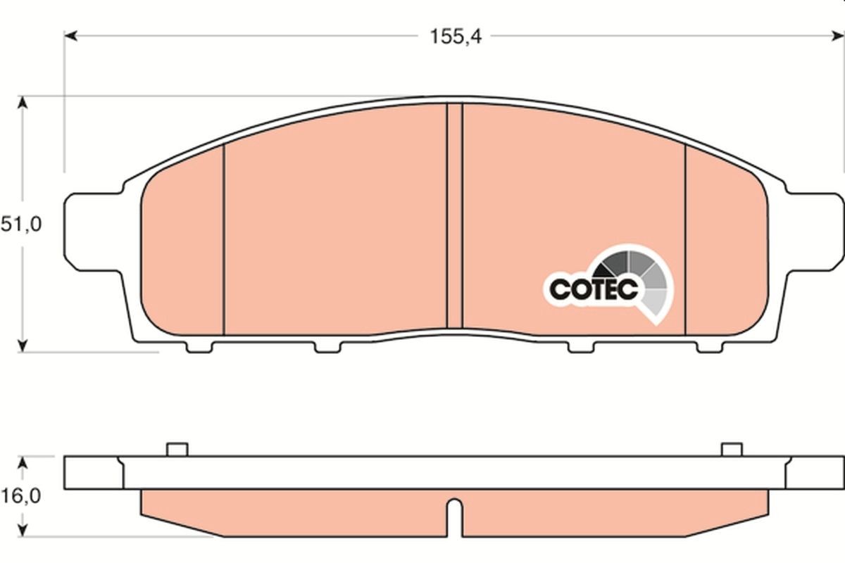 TRW Brake pad set Article number: GDB3435 cheaply