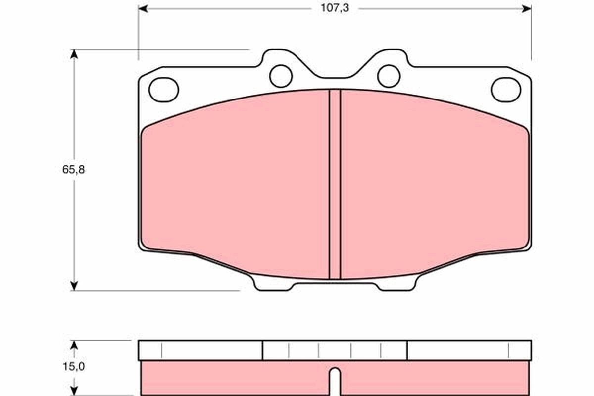 TRW Brake pad set Article number: GDB352 cheaply