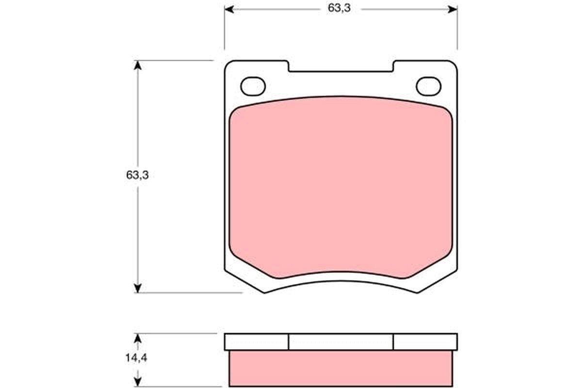 TRW Brake pad set Article number: GDB535 cheaply