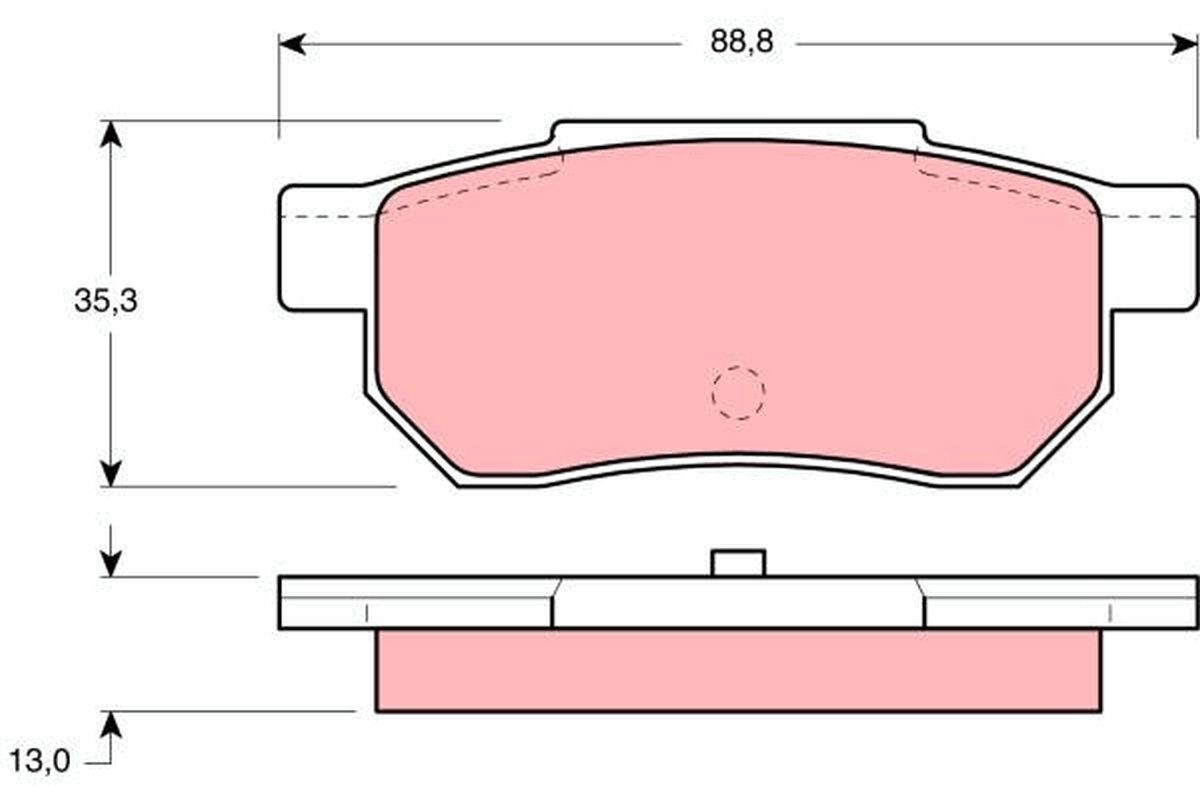 TRW Brake pad set Article number: GDB775 cheaply