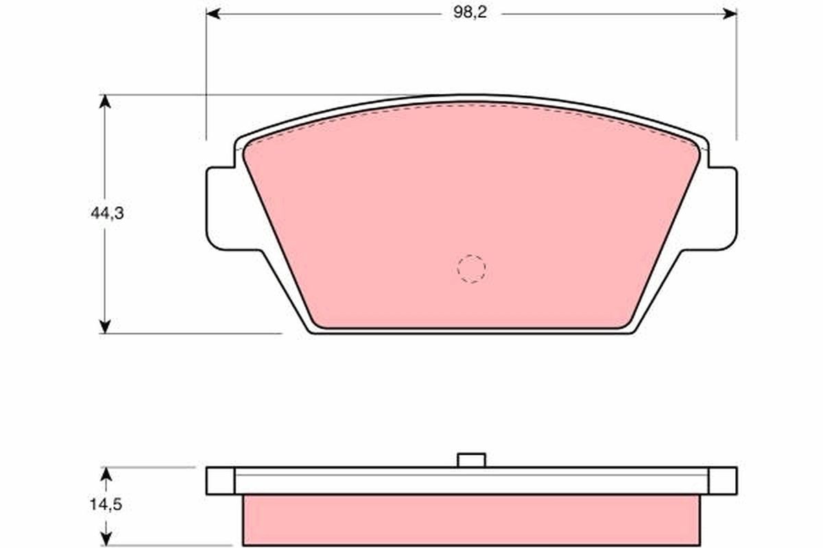 TRW Brake pad set Article number: GDB945 cheaply