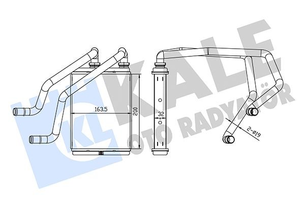 KALE OTO RADYATOR Heater matrix Article number: 360730 cheaply
