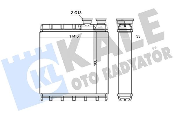 KALE OTO RADYATOR Heater matrix Article number: 370630 cheaply