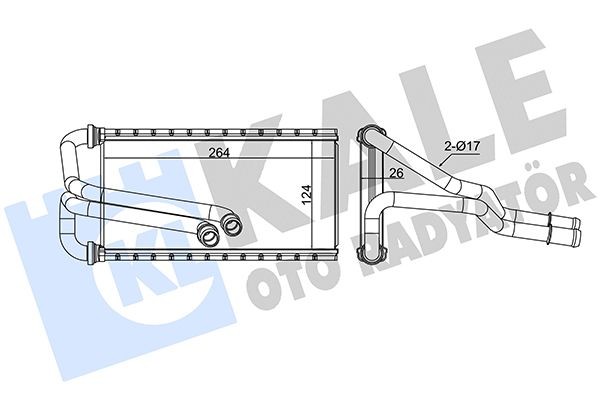 KALE OTO RADYATOR Heater matrix Article number: 370650 cheaply