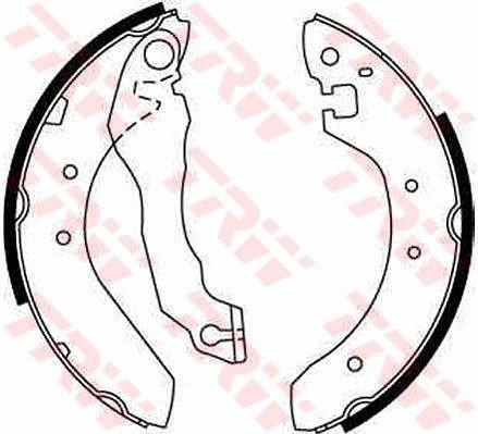 TRW Brake Shoe Set Article number: GS6176 cheaply