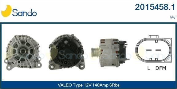 SANDO SCV40007.0 Reguleerimisklapp, kompressor T-ROC 2.0 TDI 4motion 190 HP Diisel