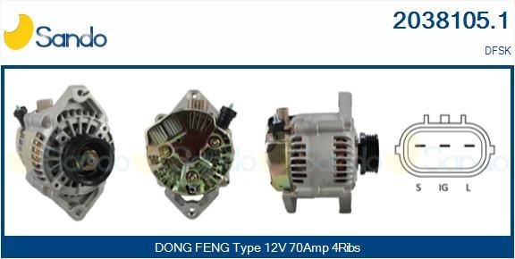 SANDO Ignition coil Article number: SIC86018.0 cheaply