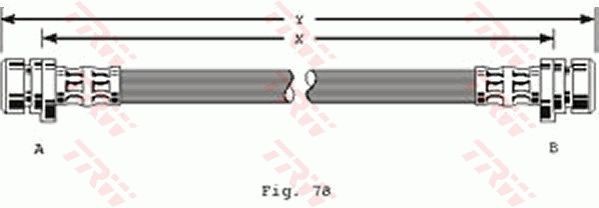 TRW Brake hose Article number: PHA182 cheaply