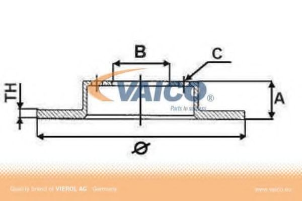 VAICO Bremseskive Varenummer: V10-40071 billige