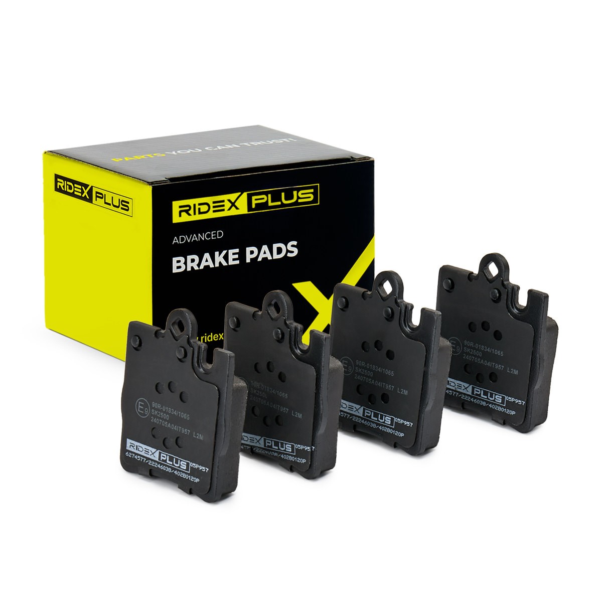 RIDEX PLUS Brake pad set Article number: 402B0120P cheaply