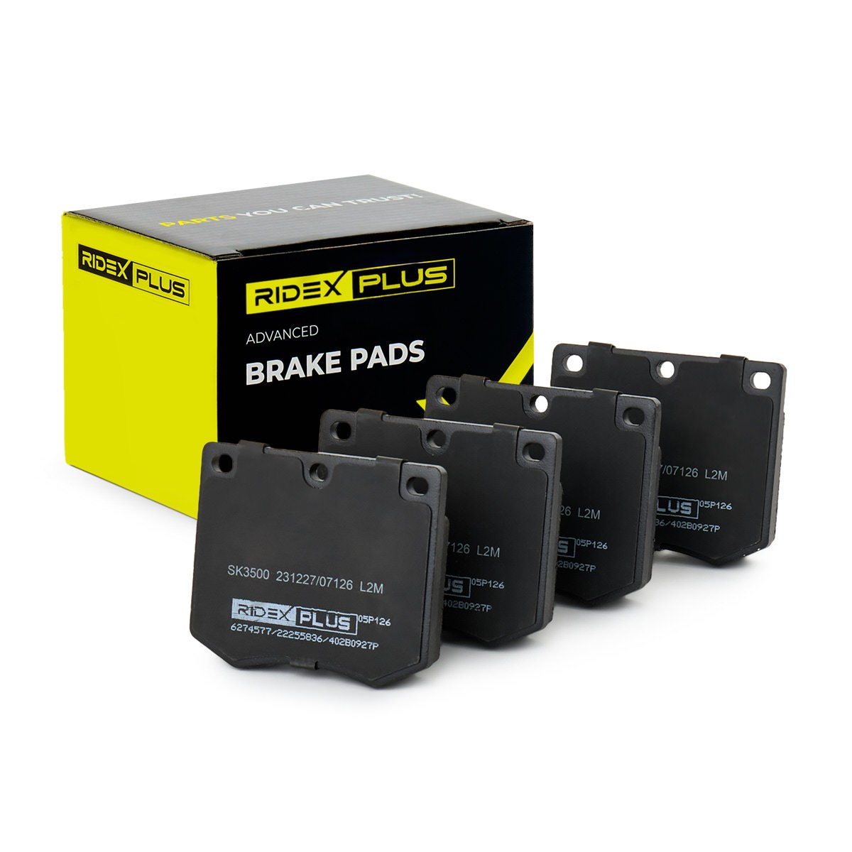 RIDEX PLUS Brake pad set Article number: 402B0927P cheaply