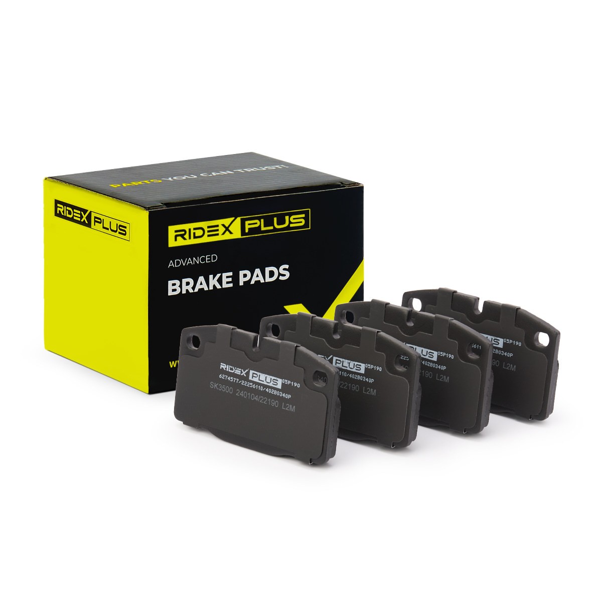 RIDEX PLUS Brake pad set Article number: 402B0340P cheaply