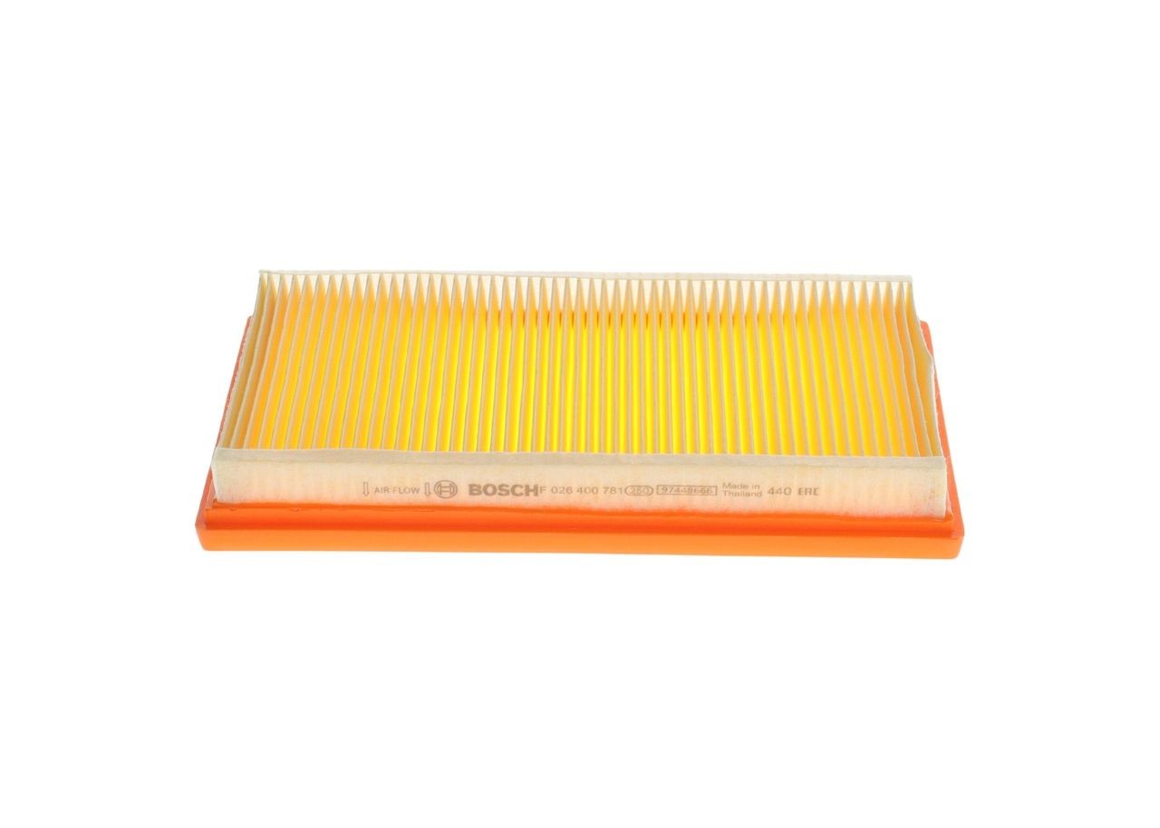 BOSCH Air filter Article number: F 026 400 781 cheaply