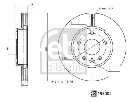 FEBI BILSTEIN Brake disc Article number: 193002 cheaply